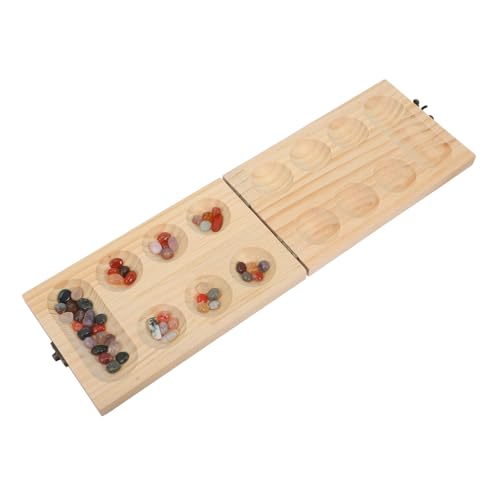 GLSTOY 1 Set Mancala Brettspiel Mancala Spielzeug Reisebrettspiel Mancala Spiele Stein Und Brett Mancala Spielzeug Steinspiel Mancala Spiel Für Zu Hause Mancala Schachspielzeug von GLSTOY