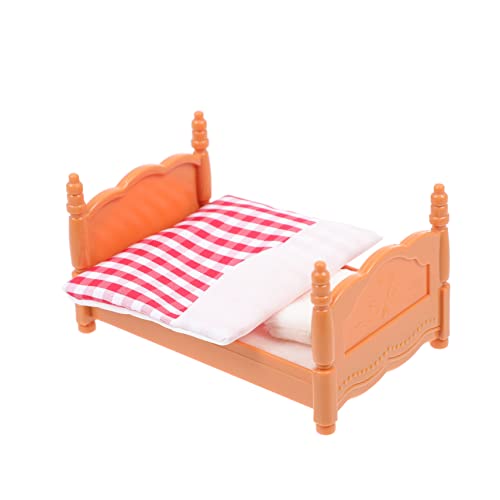 GLSTOY 1 Set Mini öbel Modelle Für Puppenhaus Miniatur Bett Modell Für Schlafzimmer Dekoration DIY Mini Handwerk Puppenzubehör Für Kreative Bastelprojekte von GLSTOY