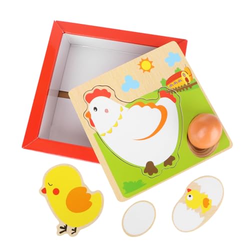 GLSTOY 1 Set Pädagogisches Spielzeug Spielzeug Für Spielzeug Puzzle Spielzeug Puzzle Spielzeug Früherziehungsspielzeug Kinderspielzeug Holzspielzeug Hühner Legen Eier von GLSTOY