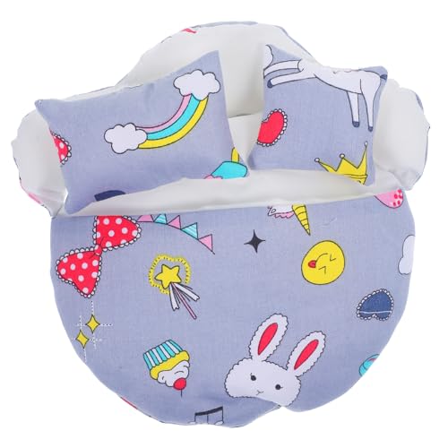 GLSTOY 1 Set Puppenbett Schlafsack Für Kleine Puppen Schöne Puppe Kompakte Puppe Zarter Puppenschlafsack Puppenschlafsäcke Graues Polyester von GLSTOY