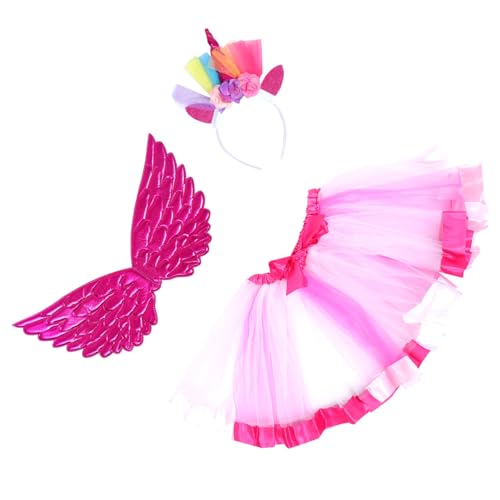 GLSTOY 1 Set ädchen Kostü Engel Flügel Outfit Für Party Cosplay Zubehör Tutu Kleid Mit Haarreif Für ädchen Karneval Kostü Balletkleid Verkleidung von GLSTOY