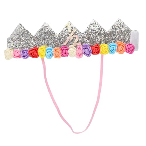 GLSTOY Bunte Geburtstagskrone Für Glitzernde Partydekoration Festlicher Kopfschmuck Für Kindergeburtstage Partyzubehör Mit Blumenmotiven von GLSTOY