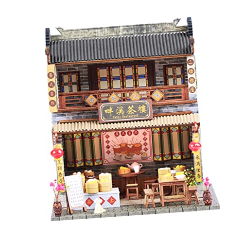 GLSTOY DIY Chinesisches Stil Modell Handgemachtes Miniatur Modellhaus Traditionelles Lingenan Design Bastelset Zum Zusammenbauen Für Kreative Und Erwachsene von GLSTOY