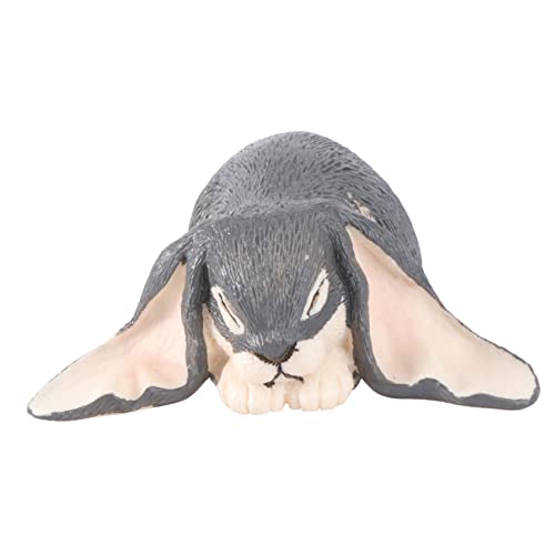 GLSTOY 1 Stück Jackrabbit Modell Mini Hasenstatue Fee Graden Tierornamente Kaninchenminiaturen Desktop Spielzeug Mini Waldtiere Osterkaninchenmodell Kleine Waldtiere Grauer Kunststoff von GLSTOY