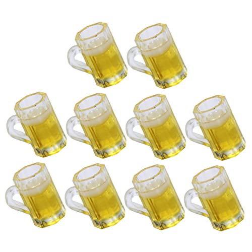 GLSTOY 10 Stück Bierkrug Modell Mini Bierkrüge Verzierungen Mini Bierkrüge Bierkrüge Figuren Zarte Mini Bierkrüge Bierbecher Ornamente Bierkrug Dekorationen Mini von GLSTOY