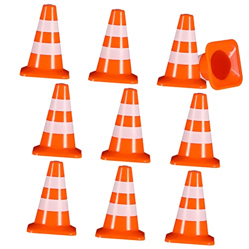 GLSTOY Plastikspielzeug Verkehrskegel 10 PCS Spielzeug Verkehrskegel für Kinder Simulation Verkehrskegel Ornament von GLSTOY