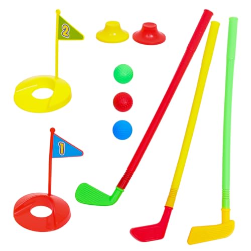 GLSTOY Golf Kinder Set Golf Spielset 10 Teiliges Golfspielzeug Set Golfclubs Für Kleinkinder Lernspielzeug Für Outdoor Aktivitäten Golfspielzeug Für Mit Bällen Und Übungslöchern Perfekt Für Garten von GLSTOY