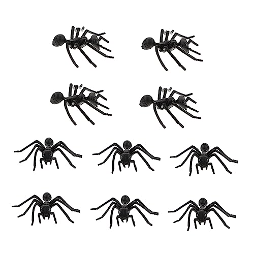 GLSTOY 10st Die Ameisen Erschrecken Insektenwelt Spielzeug Gefälschte Schwarze Ameisen Gruseliges Witzspielzeug Ameisenfiguren Heimdekoration Mikrospielzeug Halloween-zubehör PVC von GLSTOY