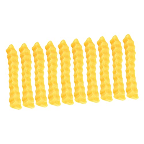 GLSTOY 10st Gefälschte Pommes Frites Pommes-Modell Realistisches Huhn Künstliche Chips Realistisch Aussehende Chips Essen Künstliche Pommes Frites Lebensmittel Für Küchenspiele Yellow PVC von GLSTOY