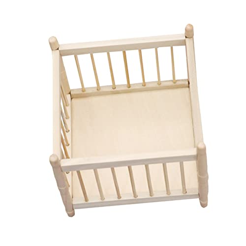 GLSTOY 12 Mini Kinderbett Mini Babybett Für Puppen Mikro Modellbett Heimdekoration Ideal Babyspielzeug Für Puppenhäuser Und Miniaturspielzeug von GLSTOY