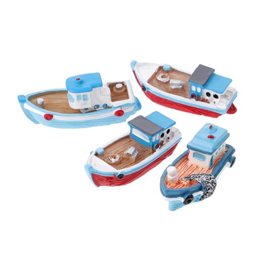 GLSTOY 12 STK Fischerbootverzierungen offic cutermesserser playmobilhaus unikal stiefelhalter Boat -Fischerboot Zubehör für Aquarien Boote Wohnaccessoires Moderne Skulpturen Harz von GLSTOY