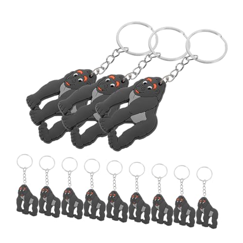 GLSTOY 12 Stück Orang Utan Schlüsselanhänger Gorilla Tier Schlüsselanhänger Gorilla Charm Taschenanhänger Süßer Gorilla Charm Gorilla Taschenanhänger Schlüsselanhänger Cartoon von GLSTOY