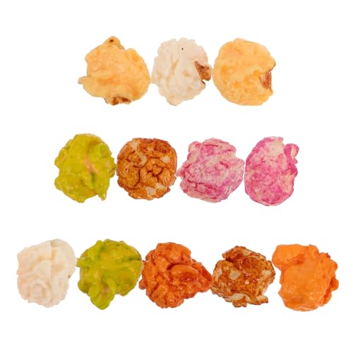 GLSTOY 12st Popcorn-Modell Lebensmittel-Requisiten Aus Kunststoff Miniatur-Popcorn DIY-schmuck Ohrringe Requisiten Popcorn-partydekorationen Mini-Popcorn Spielzeugnahrung Plastik von GLSTOY