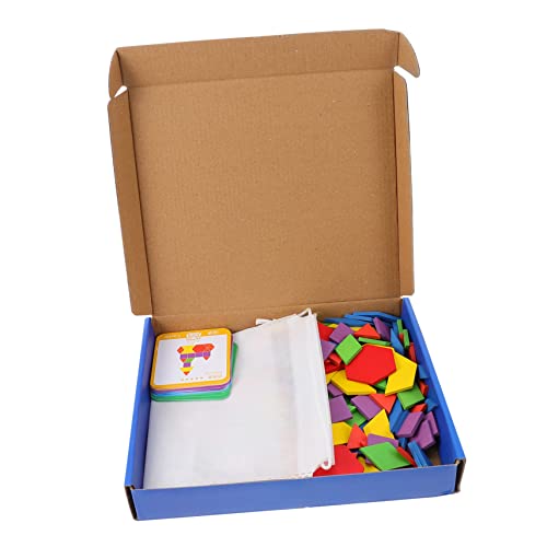 GLSTOY 155 Teiliges Kreatives Musterblock Set Für Pädagogisches Holzspielzeug Zur Der Formen Und Farberkennung Stapel Und Sortierspielzeug Ideales Puzzle Für Frühkindliche von GLSTOY