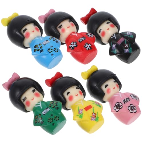 GLSTOY 18 Stück Kimono Puppenornamente Japanische Puppenornamente Puppenhaus Japanische Kimono Figur Haushaltsdekoration Japanisches Spielzeug Asiatisches Kimono Puppenauto von GLSTOY