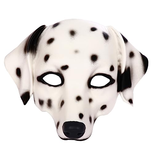 GLSTOY Lustige Gepunktete Hundemaske Weiß Unisex Cosplay Dekorative Maske für Halloween-partys und Bar- von GLSTOY