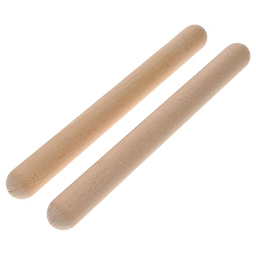 GLSTOY Musikalische Stöcke Frühpädagogisches 2er-Pack Rhythmus-Stick-Set Aus Holz für Vorschule und Kindergarten von GLSTOY