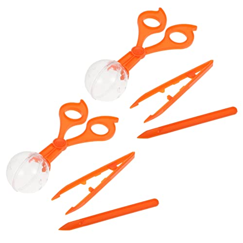 GLSTOY 2 Sätze Dreiteiliges Insekten fang Set Sommerspielzeug Fängerspielzeug für Kinder Kinderzange Outdoor-Spielzeug für Kinder outdoorspielzeug Plastiksammler Fang Pinzette Orange von GLSTOY