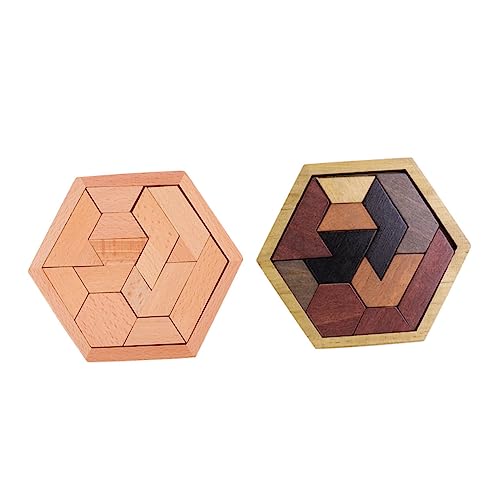 GLSTOY 2 Sätze Holz Sechseck Puzzle Buntes Tangram Lernspielzeug für Kleinkinder Fördert Farb Formerkennung Pädagogisches Holzspielzeug für Jungen und Mädchen Eltern Junge Mädchen GLSTOY 2 Sätze Holz Sechseck Puzzle Buntes Tangram Lernspielzeug für Kleinkinder Fördert Farb Formerkennung Pädagogisches Holzspielzeug für Jungen und Mädchen Eltern Junge Mädchen von GLSTOY