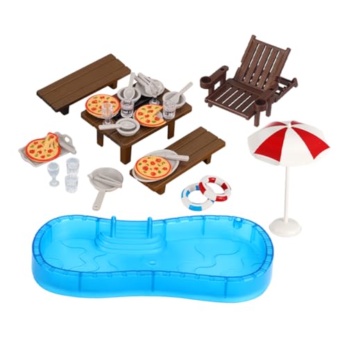 GLSTOY 2 Sätze Miniatur Schwimmbecken Set mit Aufblasbarem Planschbecken Schwimmring Strandstuhl Puppenhaus Zubehör DIY Puppenhaus Dekoration Spielset GLSTOY 2 Sätze Miniatur Schwimmbecken Set mit Aufblasbarem Planschbecken Schwimmring Strandstuhl Puppenhaus Zubehör DIY Puppenhaus Dekoration Spielset von GLSTOY