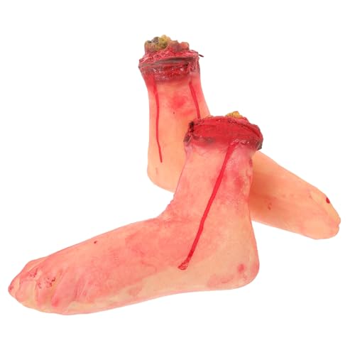 GLSTOY 2 Stck. Teiliges Halloween Deko mit Gruseligen Realistischen Blutigen Gebrochenen Fuß-Requisiten Langlebig und Leicht für Horror-Partys Bühnenrequisiten Spukhaus-Dekorationen GLSTOY 2 Stck. Teiliges Halloween Deko mit Gruseligen Realistischen Blutigen Gebrochenen Fuß-Requisiten Langlebig und Leicht für Horror-Partys Bühnenrequisiten Spukhaus-Dekorationen von GLSTOY