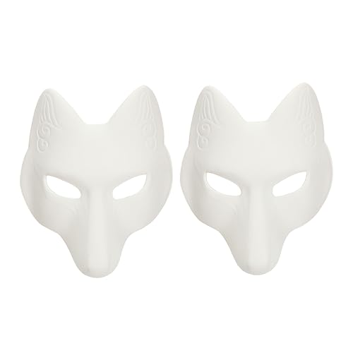 GLSTOY 2 Stück Fuchsmaske Venezianische Maske Bezaubernde Maske Halloween Masken Für Erwachsene Cosplay Maske Kostüm Theiran Maske Tiermaske Papierkatzenmasken von GLSTOY