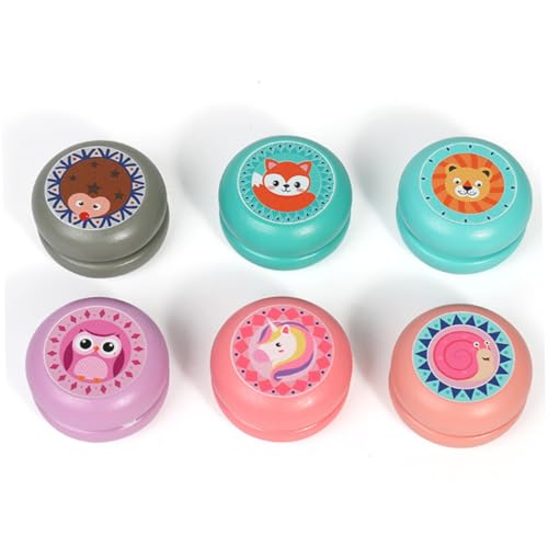 GLSTOY 2 Stück Holz Yo yo Cartoon Tiermuster Yoyo Bälle Tragbar Lernspielzeug für Mädchen Jungen Ab Jahren Hand Augen koordination GLSTOY 2 Stück Holz Yo yo Cartoon Tiermuster Yoyo Bälle Tragbar Lernspielzeug für Mädchen Jungen Ab Jahren Hand Augen koordination von GLSTOY