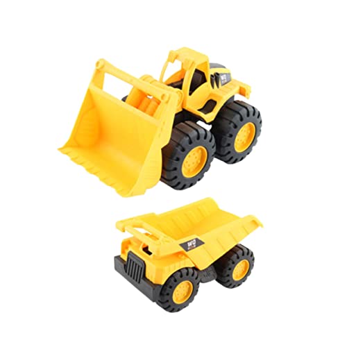 GLSTOY 2 Stück LKW Modelle Pushdozer Mit Netz Strandspielzeug Tasche Kreatives Abschleppwagen Strandabenteuer von GLSTOY