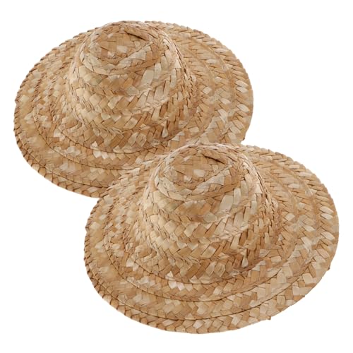 GLSTOY 2 Stück Malhut Blanko Hüte Für Tanzparty Bastelhut Kleiner Sombrero Hut Winzige Kostümhüte Mini Strickmütze Mini Webhüte Mini Sombrero Hüte Winzige Bastelhüte DIY von GLSTOY