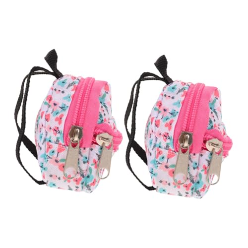 GLSTOY Puppenrucksack-Set 2-teilig Mini-reißverschluss Schultasche Für Puppen Reiserucksack Anziehspielzeug Requisiten Für Jungen Und Mädchen von GLSTOY