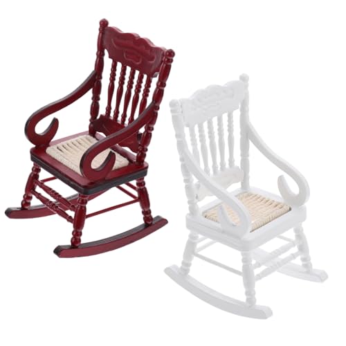 GLSTOY 2 Stück Mini Stuhl Modell Miniatur Stuhl Puppenhaus Sessel Kleiner Schaukelstuhl Puppenhaus Miniaturstuhl Miniatur Schaukelstuhl Holz Kleiner GLSTOY 2 Stück Mini Stuhl Modell Miniatur Stuhl Puppenhaus Sessel Kleiner Schaukelstuhl Puppenhaus Miniaturstuhl Miniatur Schaukelstuhl Holz Kleiner von GLSTOY