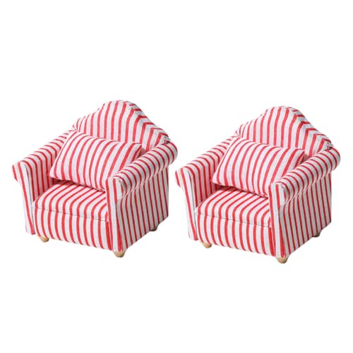 GLSTOY 2 Stück Miniatur puppenhausmöbel Gestreifte Mini Sofas im Modernen Stil Langlebige Toys Dollhouse Accessories Dekorieren von Wohnzimmer szenen GLSTOY 2 Stück Miniatur puppenhausmöbel Gestreifte Mini Sofas im Modernen Stil Langlebige Toys Dollhouse Accessories Dekorieren von Wohnzimmer szenen von GLSTOY