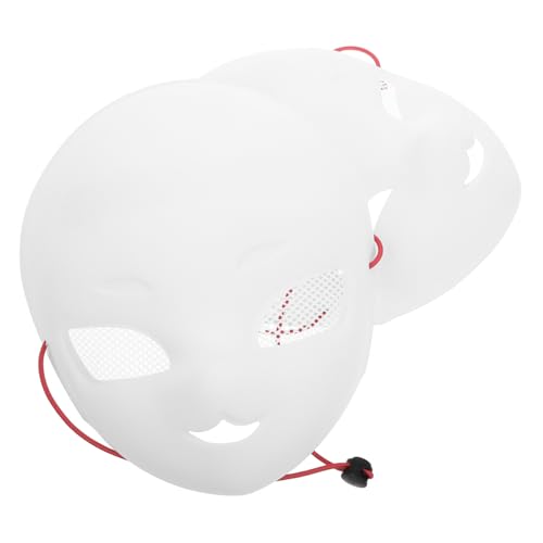 GLSTOY 2 Stück Weiße Embryo Maske Gesichtsmaske Gesichtsmaske Halloween Maske Frauen Malmasken Opernmaske Malmaske Weiße Party Maske Leere Maske Vollgesichtsmaske von GLSTOY