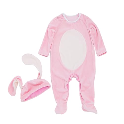 GLSTOY 2 Teiliges Kostümset Mit Hasenohr ütze Und Langem Ärmel Jumpsuit Für Pink Größe 59 0 3 Monate Kreatives Outfit Für Besondere Anlässe von GLSTOY