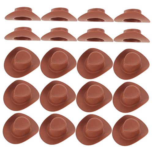 GLSTOY 20 Stück Teiliges Mini Cowboyhut aus Robustem Kunststoff Kleine Westernhüte für Puppendekoration Basteln und Braun für Miniaturhäuser und Kreative Rollenspiele GLSTOY 20 Stück Teiliges Mini Cowboyhut aus Robustem Kunststoff Kleine Westernhüte für Puppendekoration Basteln und Braun für Miniaturhäuser und Kreative Rollenspiele von GLSTOY
