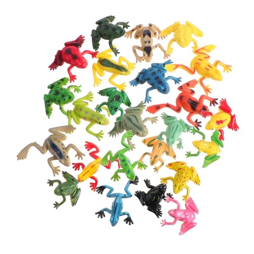 GLSTOY 24 Stück Teiliges Frosch Figuren Mini Skulpturen aus Bunte Simulation Frösche für Party Deko Aquarium Garten Zubehör GLSTOY 24 Stück Teiliges Frosch Figuren Mini Skulpturen aus Bunte Simulation Frösche für Party Deko Aquarium Garten Zubehör von GLSTOY