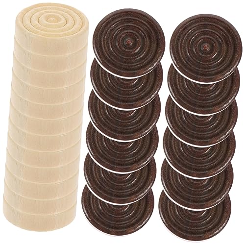 GLSTOY 24Stücke Holz Checkers Spielsteine Universelles Zubehör für Brettspiele für Erwachsene Langlebig und Holzfarbe GLSTOY 24Stücke Holz Checkers Spielsteine Universelles Zubehör für Brettspiele für Erwachsene Langlebig und Holzfarbe von GLSTOY