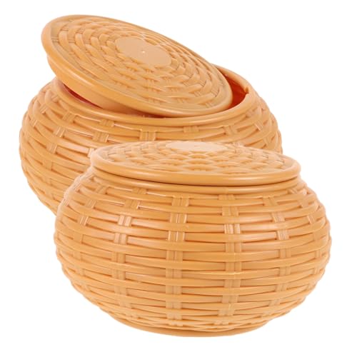 GLSTOY 2St GEH in die Schachbox Brettspiel Aufbewahrung Schachfiguren Go Schachstein Halter Schachspiel Behälter Schach Jar Schachhalter gehen Schach Fall Harz Khaki von GLSTOY