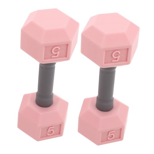 GLSTOY 2St Mini-Hanteln hanteln für kleine hanteln fitnessgeräte Mini hanteln sportgeräte pesas para ejercicios hantel Gewichte Vinyl-Hantel mancuernas Kieselgel Rosa von GLSTOY