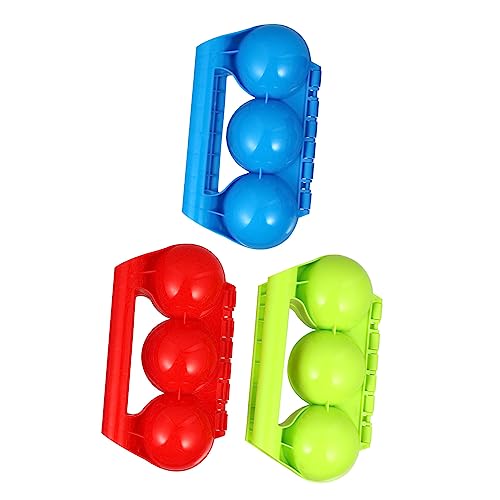 GLSTOY 3 Stück Schneeballformer aus Robustem Kunststoff Kindersicheres Outdoor für Winter und Strand Vielseitig Einsetzbar als Schneeballzange und Sandball Clip für Zufällige Farbe GLSTOY 3 Stück Schneeballformer aus Robustem Kunststoff Kindersicheres Outdoor für Winter und Strand Vielseitig Einsetzbar als Schneeballzange und Sandball Clip für Zufällige Farbe von GLSTOY