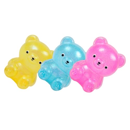 GLSTOY 3 Stück Stressabbau Bär Quetschspielzeug aus Flexiblem TPR Material Lustiges Tier Squeeze zur Angstlinderung und Entspannung Gemischte Farben für Büro Schule Zuhause GLSTOY 3 Stück Stressabbau Bär Quetschspielzeug aus Flexiblem TPR Material Lustiges Tier Squeeze zur Angstlinderung und Entspannung Gemischte Farben für Büro Schule Zuhause von GLSTOY