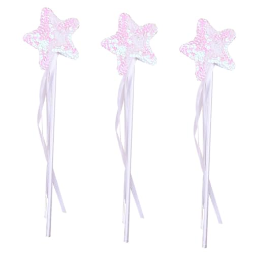 GLSTOY 3St Zauberstab Fairy Wand kinderkostüme Geburtstagsgeschenke Party-Cosplay-Fee-Zauberstäbe Adukt-Spielzeug Spielzeug Feenstab für Kinder dekorativer Feenstab Plastik Weiß von GLSTOY