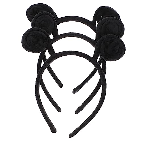 GLSTOY 3er Set Halloween Antennen Haarband Kreatives Kostümzubehör Für Halloween Cosplay Und Partys Schwarzes Antennen Stirnband Für Erwachsene Und von GLSTOY