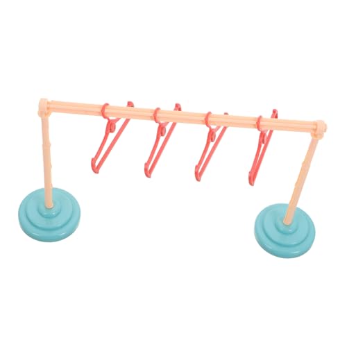 GLSTOY 4 Set Europäischen Stil Puppe Kleidung Rack Mit Kleiderbügel Mini Kleiderbügel Puppe Möbel Zubehör Für Puppenhaus von GLSTOY