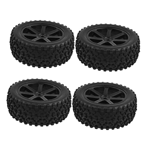 GLSTOY 4 Stück Geländewagen Spielzeugräder Langlebige Schwarze Auto Spielzeugteile Für RC Fahrzeuge Ideal Für Heimprojekte Und Modellbau Perfekt Für Kreative Spielideen von GLSTOY