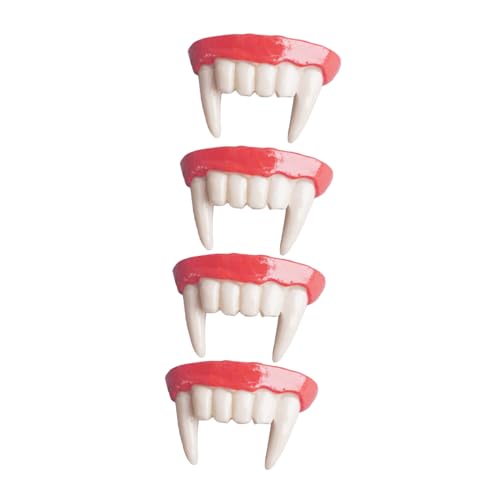 GLSTOY 4 Stück Horror Gebiss Halloween Kostümzähne Vampirzähne Für Erwachsene Kostümzähne Fangzähne Trick Or Treat Vampirzähne Für Kostüme Realistische Fangzähne GLSTOY 4 Stück Horror Gebiss Halloween Kostümzähne Vampirzähne Für Erwachsene Kostümzähne Fangzähne Trick Or Treat Vampirzähne Für Kostüme Realistische Fangzähne von GLSTOY