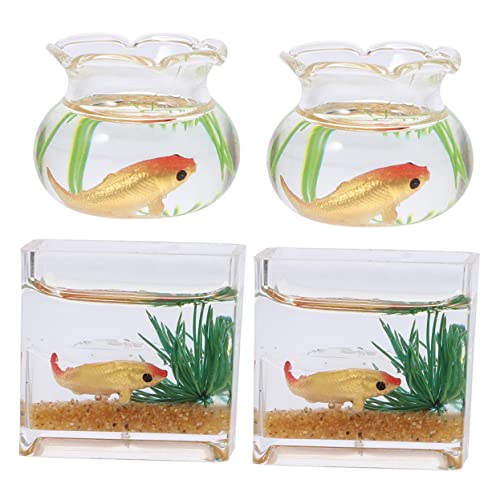 GLSTOY 4 Stück Puppenhaus Deko Miniaturfischbecken Tiny Home Accessory Realistische Details für Wohnzimmer Schlafzimmer Spielzimmer Zufällige Farbe Zufällige Farbe GLSTOY 4 Stück Puppenhaus Deko Miniaturfischbecken Tiny Home Accessory Realistische Details für Wohnzimmer Schlafzimmer Spielzimmer Zufällige Farbe Zufällige Farbe von GLSTOY