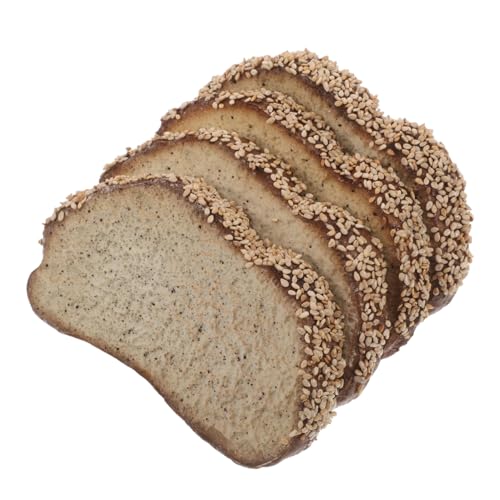 GLSTOY 4 Stück Realistische Fake Brotscheiben Modelle Für Bäckerei Shop Displays Heimküchendekoration Und Lebensmittelfotografie Requisiten Lebensechte Französische Toast Simulations von GLSTOY