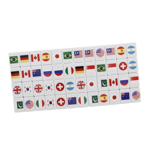 GLSTOY 48 Stück Teiliges Mahjong Spielsteine Set Nationalflaggen Design Kunststoff Kacheln für Zwei Spieler Familienurlaub Party Freizeitspieler Anfänger Geeignet GLSTOY 48 Stück Teiliges Mahjong Spielsteine Set Nationalflaggen Design Kunststoff Kacheln für Zwei Spieler Familienurlaub Party Freizeitspieler Anfänger Geeignet von GLSTOY
