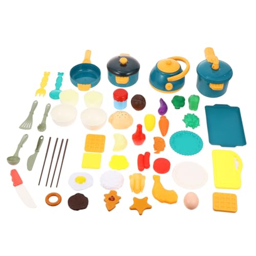 GLSTOY 49 Teile Kinder Küchen Spielzeug Set Mit Kochgeschirr Besteck Und Zubehör Für Kreative Rollenspiele Ideales Spielzeug Für Kleine Köche Und Köchinnen Perfekt Für Drinnen Und von GLSTOY